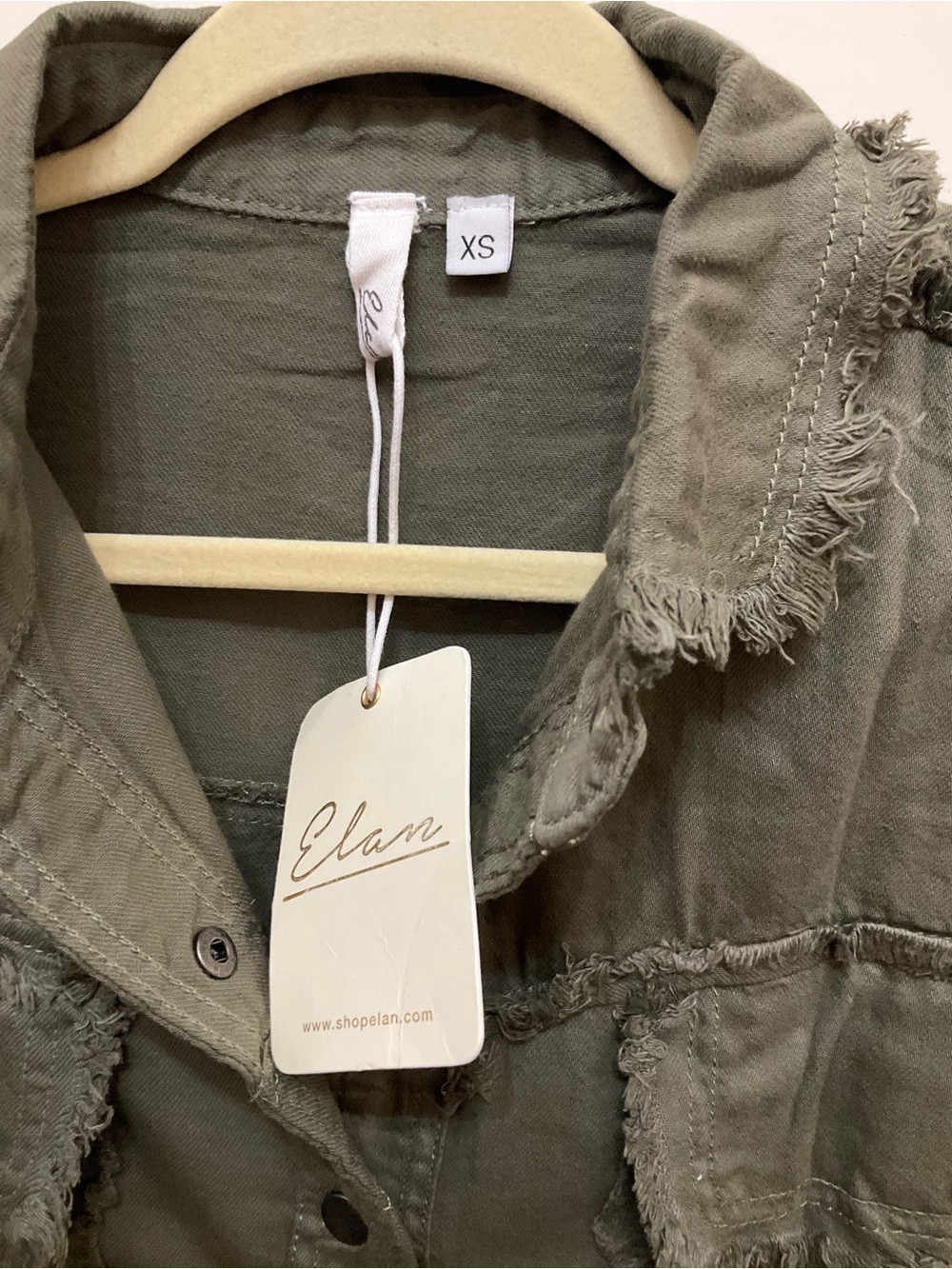 NWT Elan Devan Rock & Roll Oversized Jacket Olive XS New - Picture 3 of 10